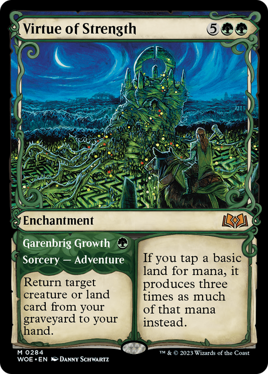 Virtue of Strength // Garenbrig Growth (0284) (Showcase) - Foil