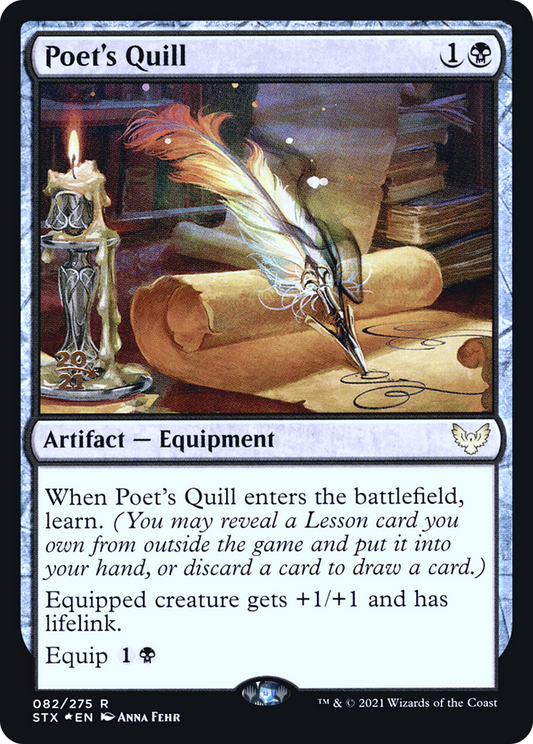 Poet's Quill (082) (Prerelease) - Foil