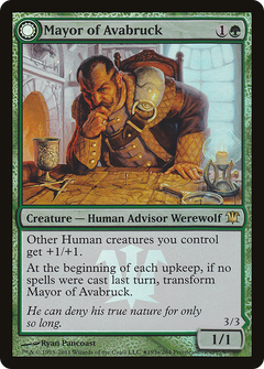 Mayor of Avabruck // Howlpack Alpha (193) (Prerelease) (PISD) - Foil