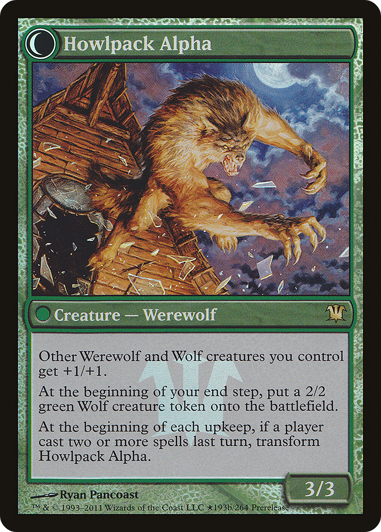 Mayor of Avabruck // Howlpack Alpha (193) (Prerelease) (PISD) - Foil