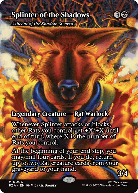 Splineter of the Shadows [Ashcoat of the Shadow Swarm] (6) (Borderless) (PZA) - Foil