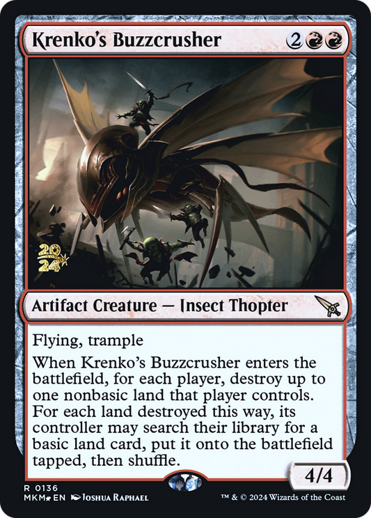 Krenko's Buzzcrusher (0136) (Prerelease) - Foil