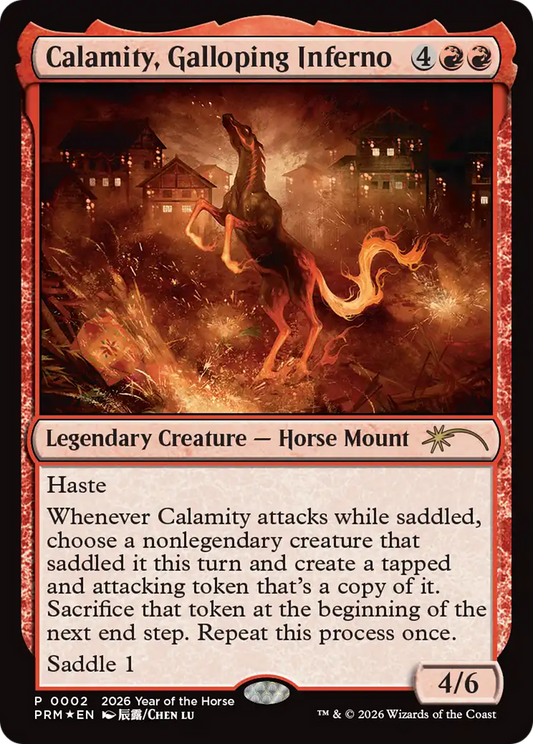 Calamity, Galloping Inferno (0002) (Year of the Horse) (PL26) - Foil