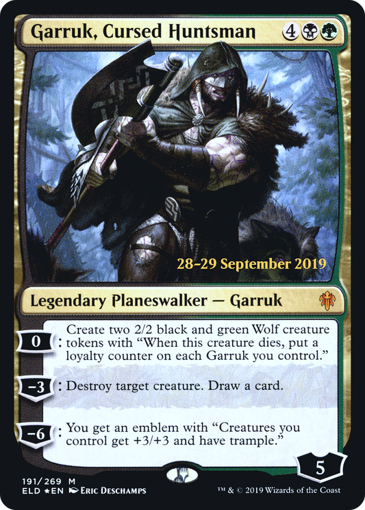Garruk, Cursed Huntsman (191) (Prerelease) - Foil