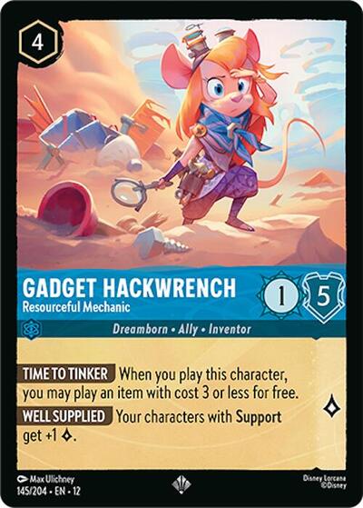 Gadget Hackwrench, Resourceful Mechanic (0145) - Cold Foil
