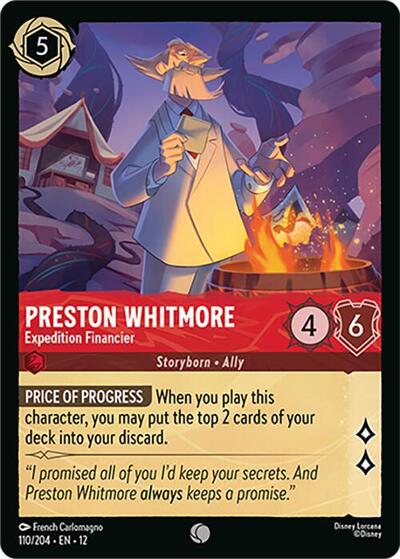 Preston Whitmore, Expedition Financier (0110) - Cold Foil