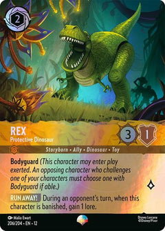 Rex, Protective Dinosaur (0206) - Rainbow Foil