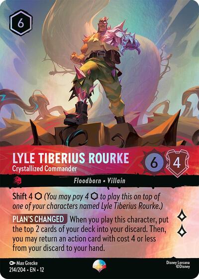 Lyle Tiberius Rourke, Crystallized Commander (0214) - Rainbow Foil
