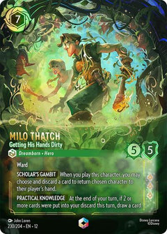 Milo Thatch, Getting His Hands Dirty (0230) - Satin Holographic Foil