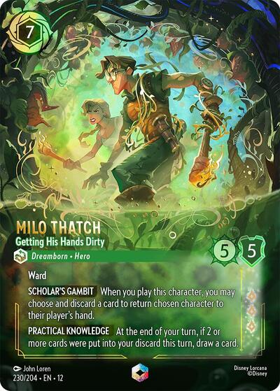 Milo Thatch, Getting His Hands Dirty (0230) - Satin Holographic Foil