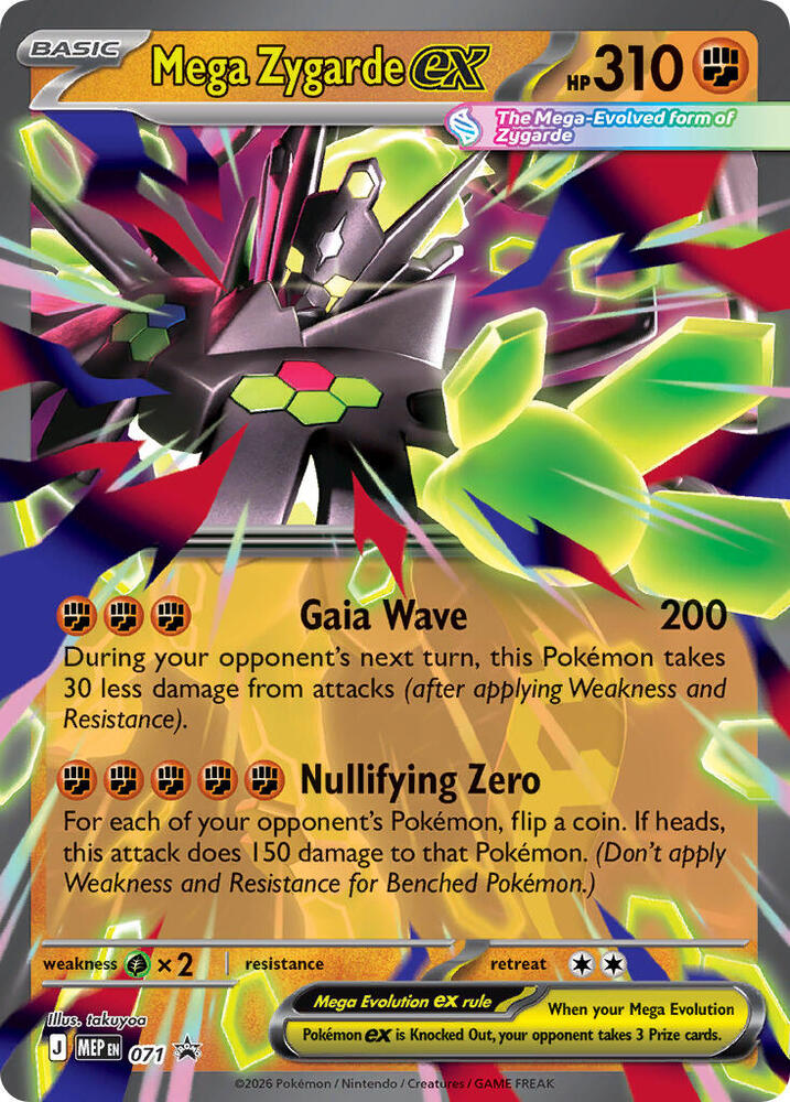 Mega Zygarde EX - MEP071 - Promo