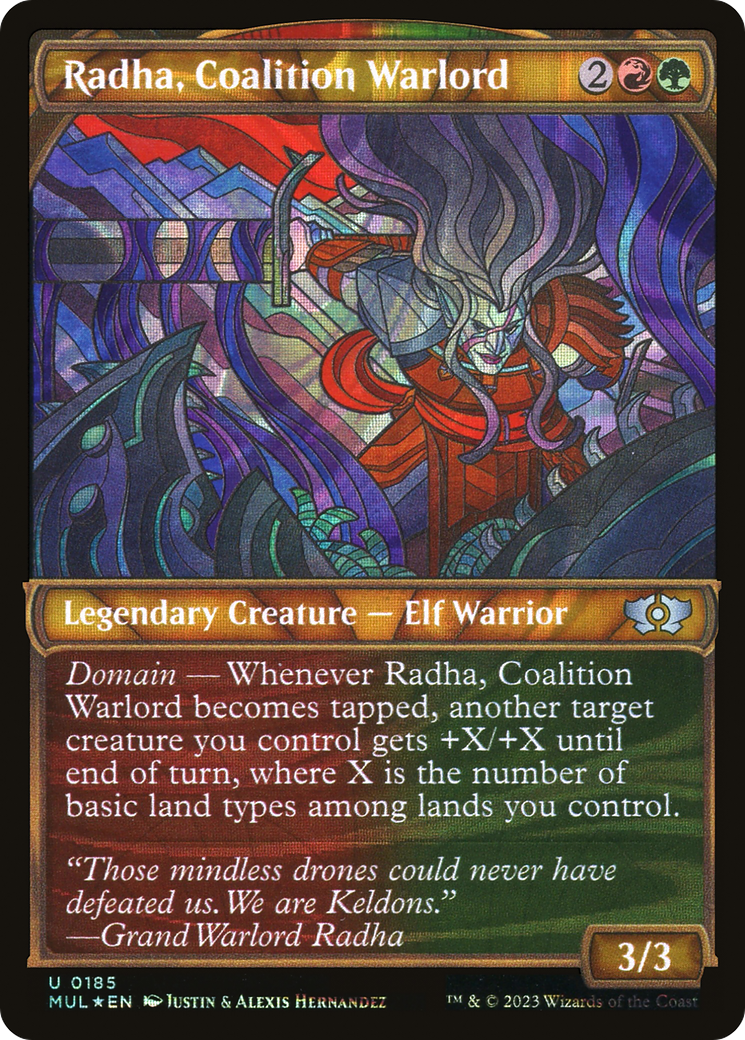 Radha, Coalition Warlord (0185) (Showcase) - Halo Foil