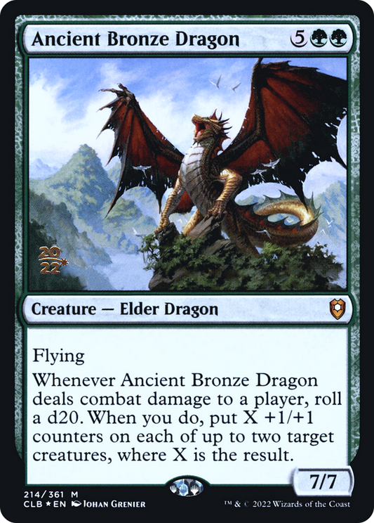 Ancient Bronze Dragon (214) (Prerelease) - Foil