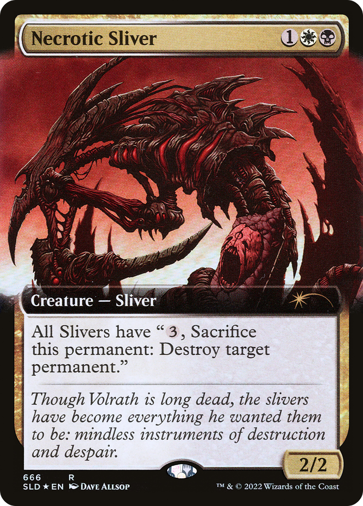 Necrotic Sliver (666) (Extended Art) - Foil