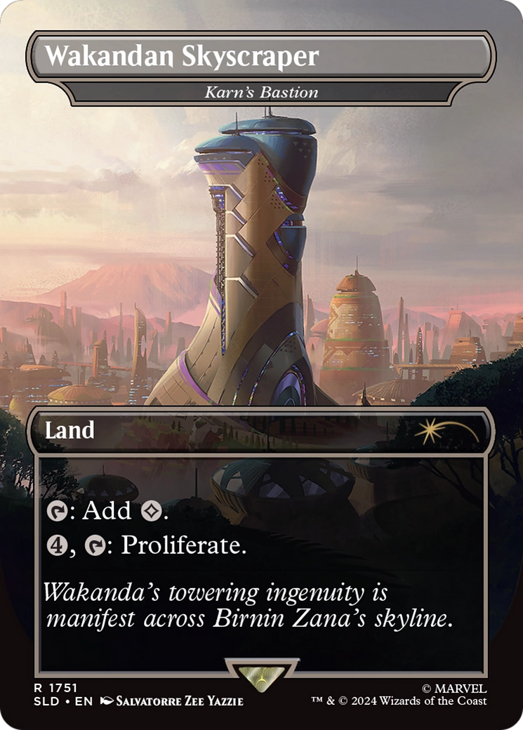 Wakandan Skyscraper [Karn's Bastion] (1751) (Borderless) - Foil