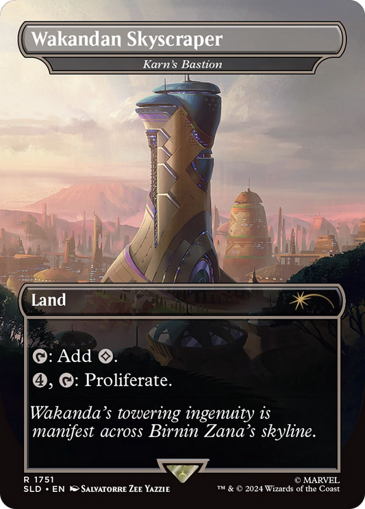 Wakandan Skyscraper [Karn's Bastion] (1751) (Borderless) - Foil