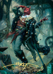 Tibalt, Cosmic Impostor (67/81) Art Card (AKHM) - Gold-Stamped Signature
