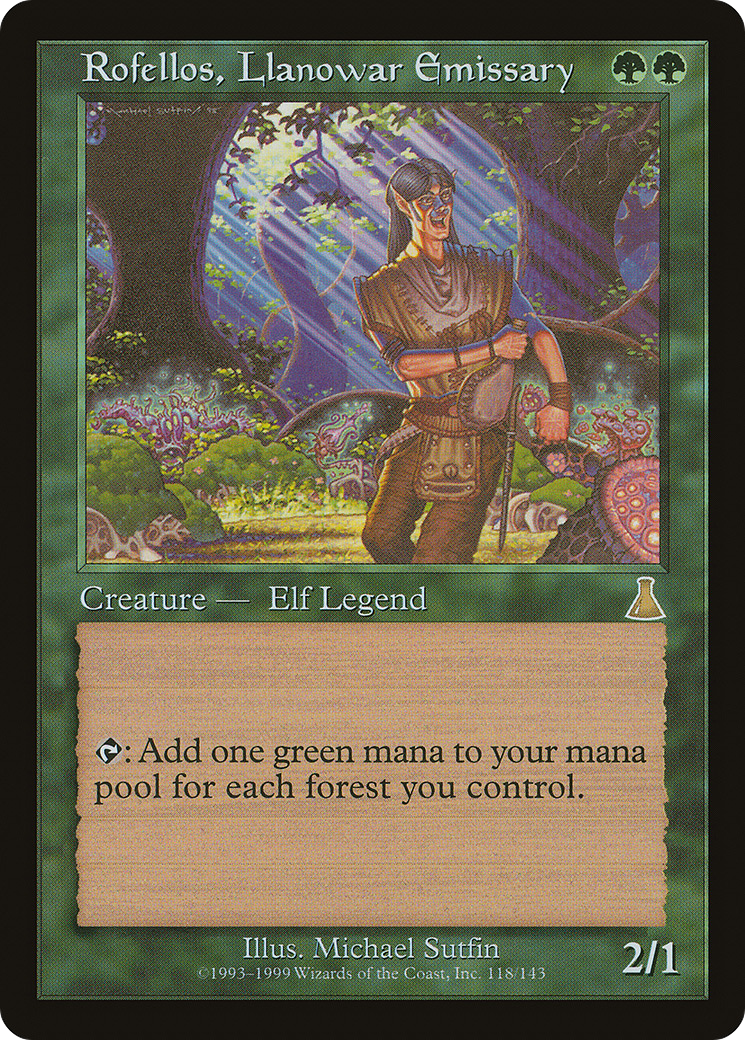 Rofellos, Llanowar Emissary - Foil