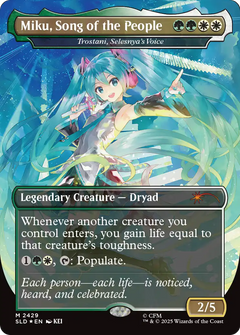 Miku, Song of the People [Trostani, Selesnya's Voice] (2429) (Borderless) (SLD) - Foil