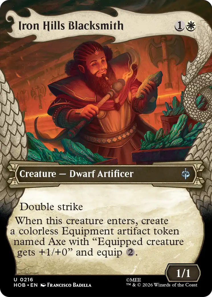 Iron Hills Blacksmith (0216) (Borderless) (Dragon Hoard Frame) (HOB)