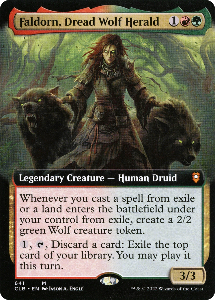 Faldorn, Dread Wolf Herald (641) (Extended Art) - Foil