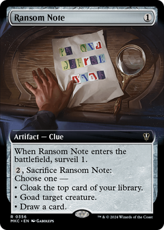 Ransom Note (0356) (Extended Art)