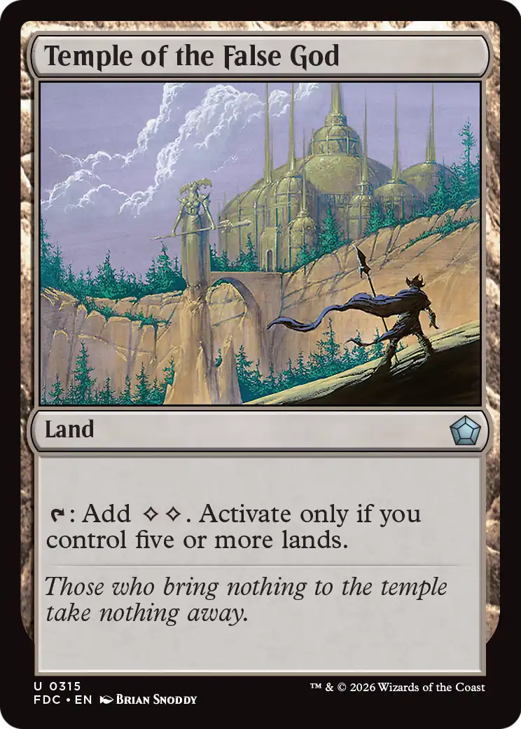 Temple of the False God (FDC)