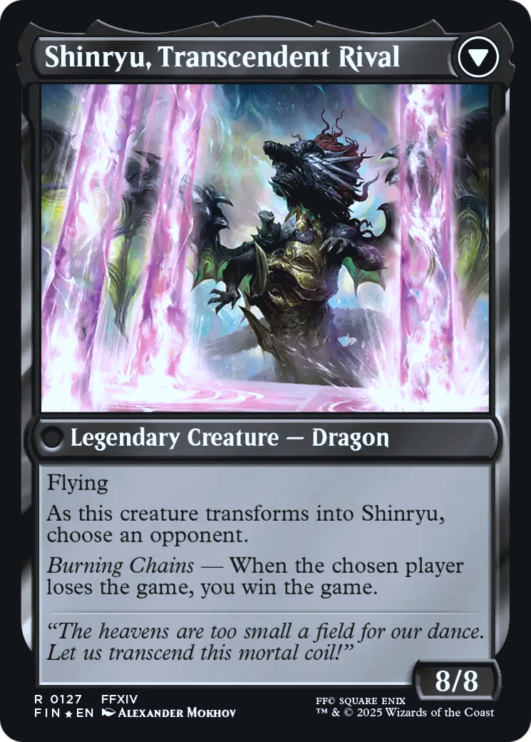 Zenos yae Galvus // Shinryu, Transcendent Rival (0127) (Prerelease) (PFIN) - Foil