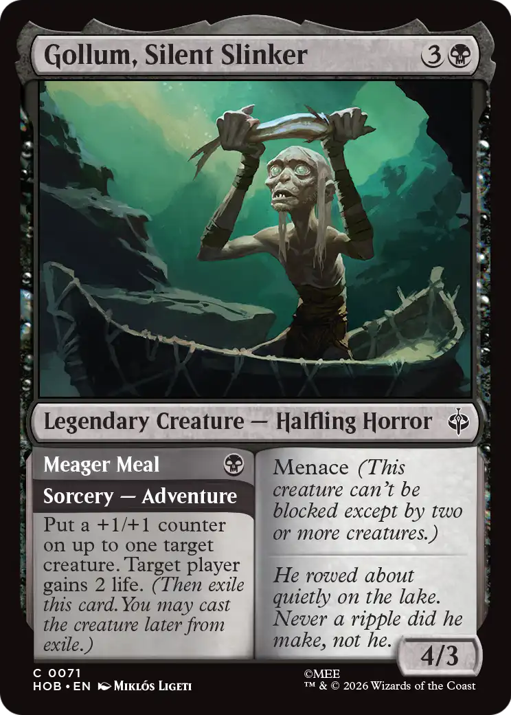 Gollum, Silent Slinker // Meager Meal (HOB) - Foil