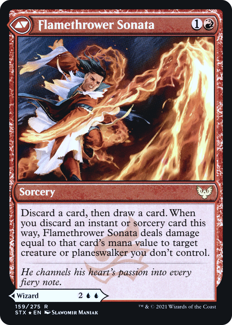 Torrent Sculptor // Flamethrower Sonata (159) (Prerelease) (PSTX) - Foil