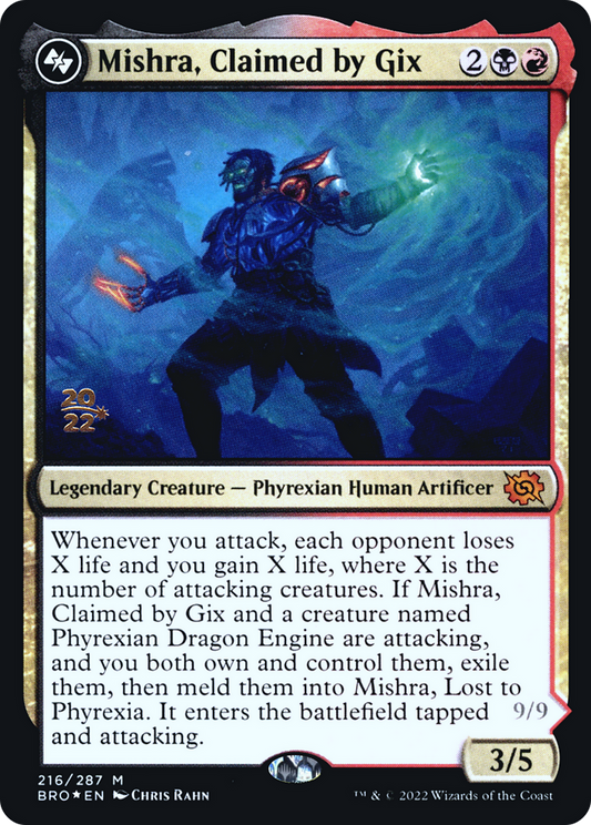 Mishra, Claimed by Gix // Mishra, Lost to Phyrexia (216) (Prerelease) - Foil