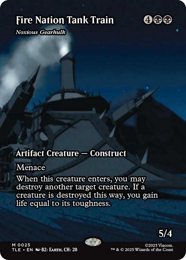 Fire Nation Tank Train [Noxious Gearhulk] (0025) (Borderless) - Foil tle