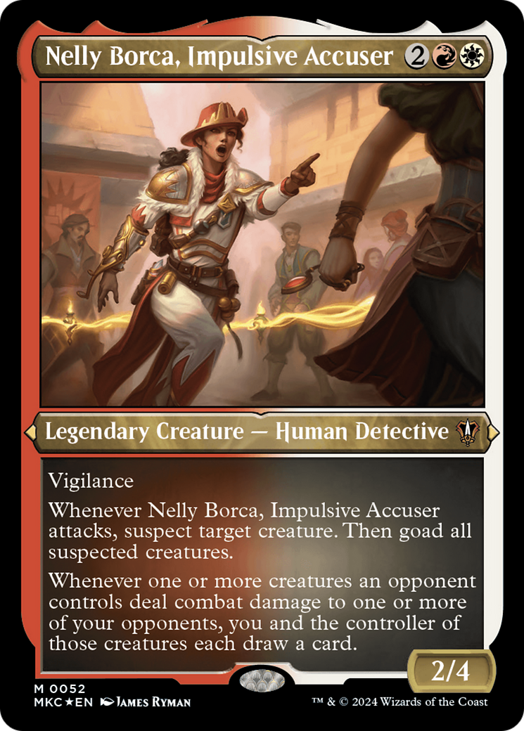Nelly Borca, Impulsive Accuser (0052) (Display Commander) (Thick Stock) - Foil Etched