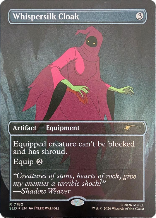 Whispersilk Cloak (7182) (Borderless) (SLD) - Foil