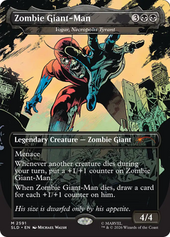 Zombie Gaint-Man [Vogar, Necropolis Tyrant] (2591) (Borderless) (SLD) - Foil