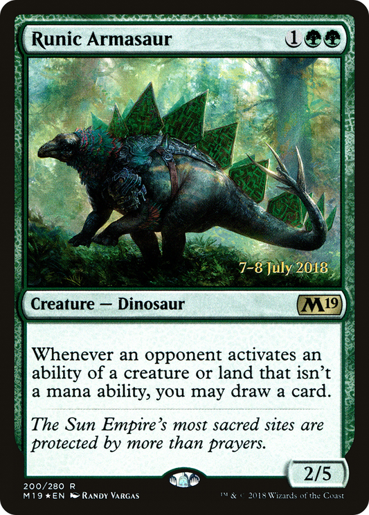 Runic Armasaur (200) (Prerelease) - Foil