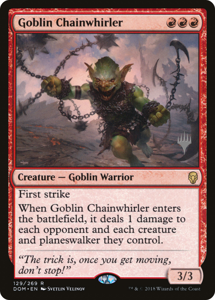 Goblin Chainwhirler (129) (Promo Pack) - Foil