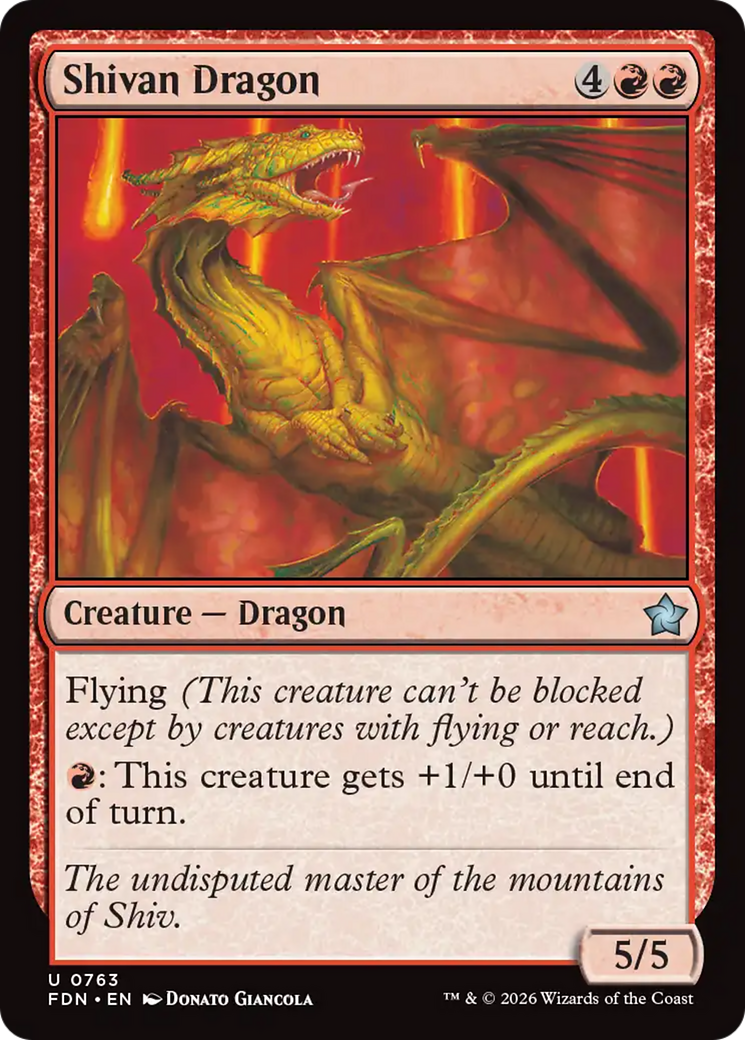 Shivan Dragon (0763) (FDN)
