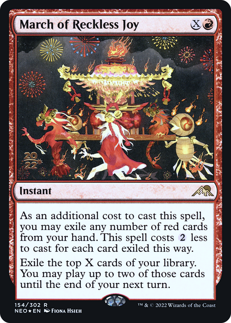 March of Reckless Joy (154) (Prerelease) - Foil