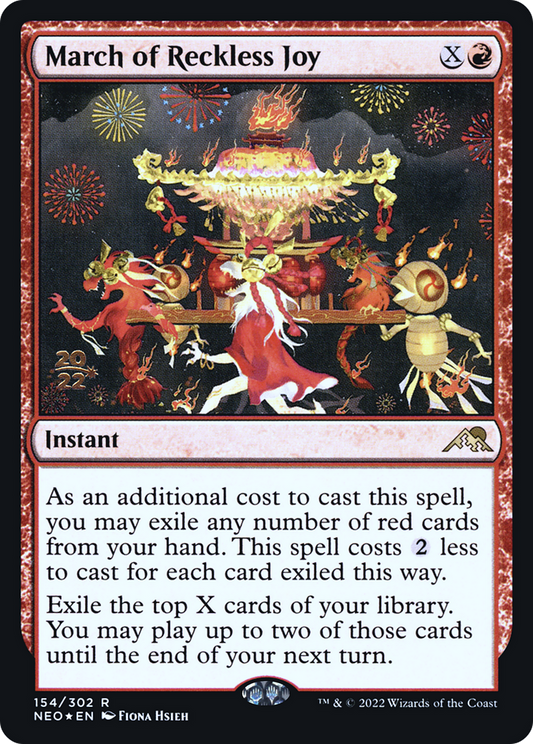 March of Reckless Joy (154) (Prerelease) - Foil