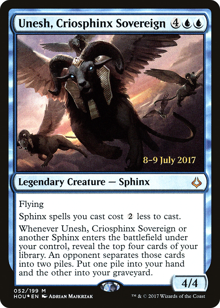 Unesh, Criosphinx Sovereign (052) (Prerelease) - Foil
