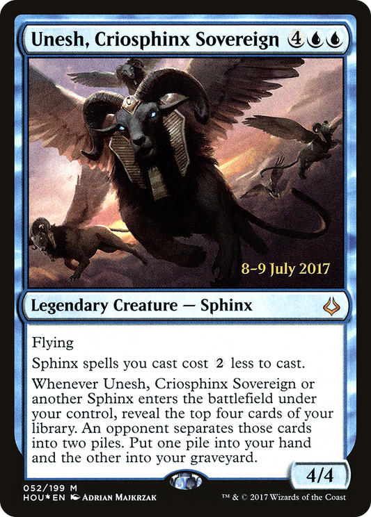 Unesh, Criosphinx Sovereign (052) (Prerelease) - Foil
