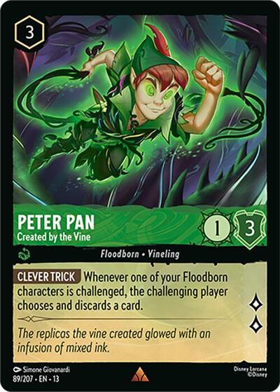 Peter Pan, Created by the Vine