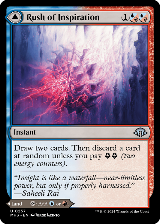 Rush of Inspiration // Crackling Falls (MH3) - Foil
