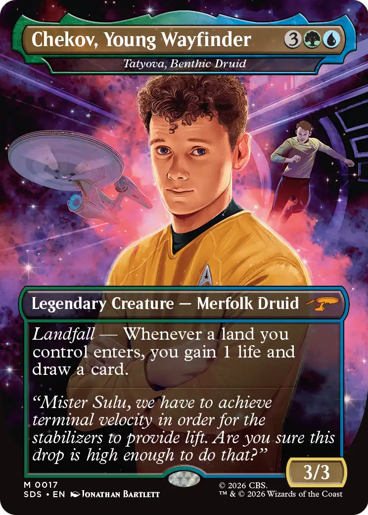 Chekov, Young Wayfinder [Tatyova, Benthic Druid] (0017) (Borderless) (SDS)