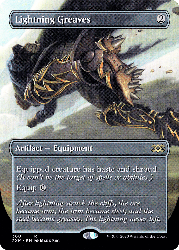 Lightning Greaves (360) (Borderless) - Foil