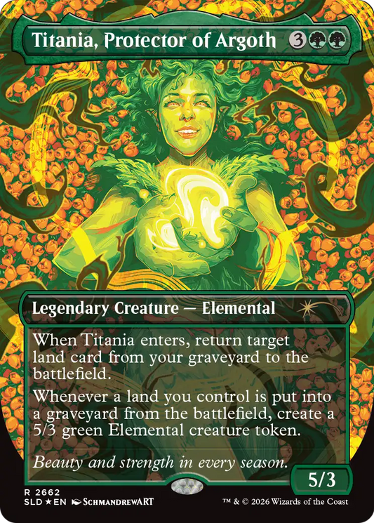 Titania, Protector of Argoth (2662) (Borderless) (SLD) - Foil