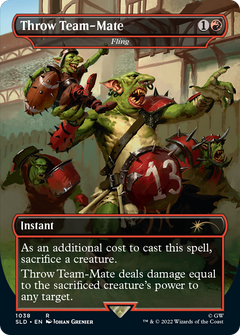 Throw Team-Mate [Fling] (1038) (Borderless) - Foil