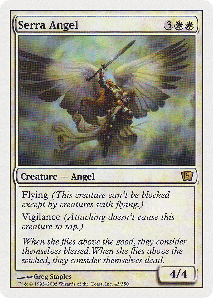 Serra Angel (9th Edition) (Oversized) (Box Topper Promo) (O9TH)