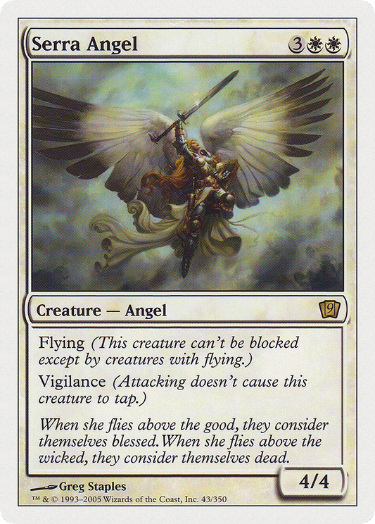 Serra Angel (9th Edition) (Oversized) (Box Topper Promo) (O9TH)